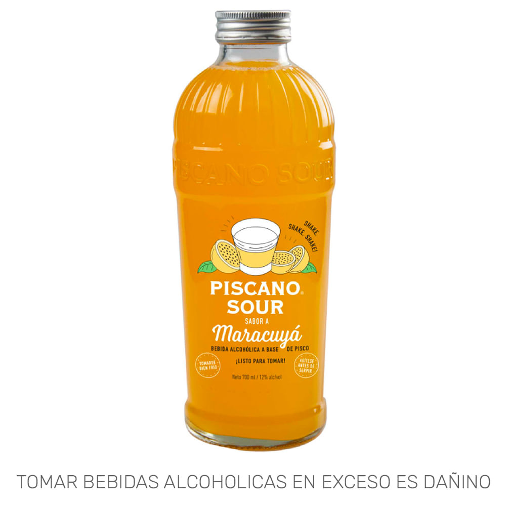 Ready To Drink (RTD) PISCANO Sour Maracuyá Botella 700ml