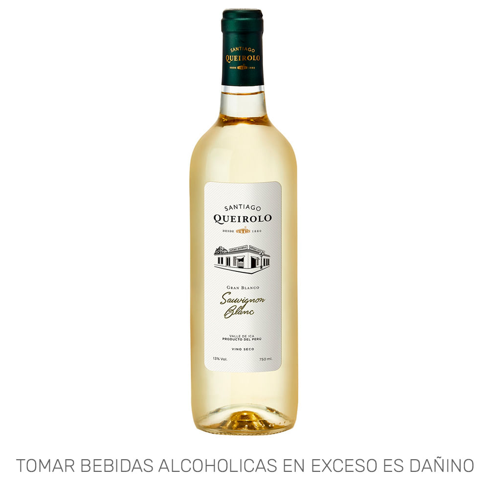 Vino Blanco SANTIAGO QUEIROLO Sauvignon Blanc Gran Blanco Botella 750ml
