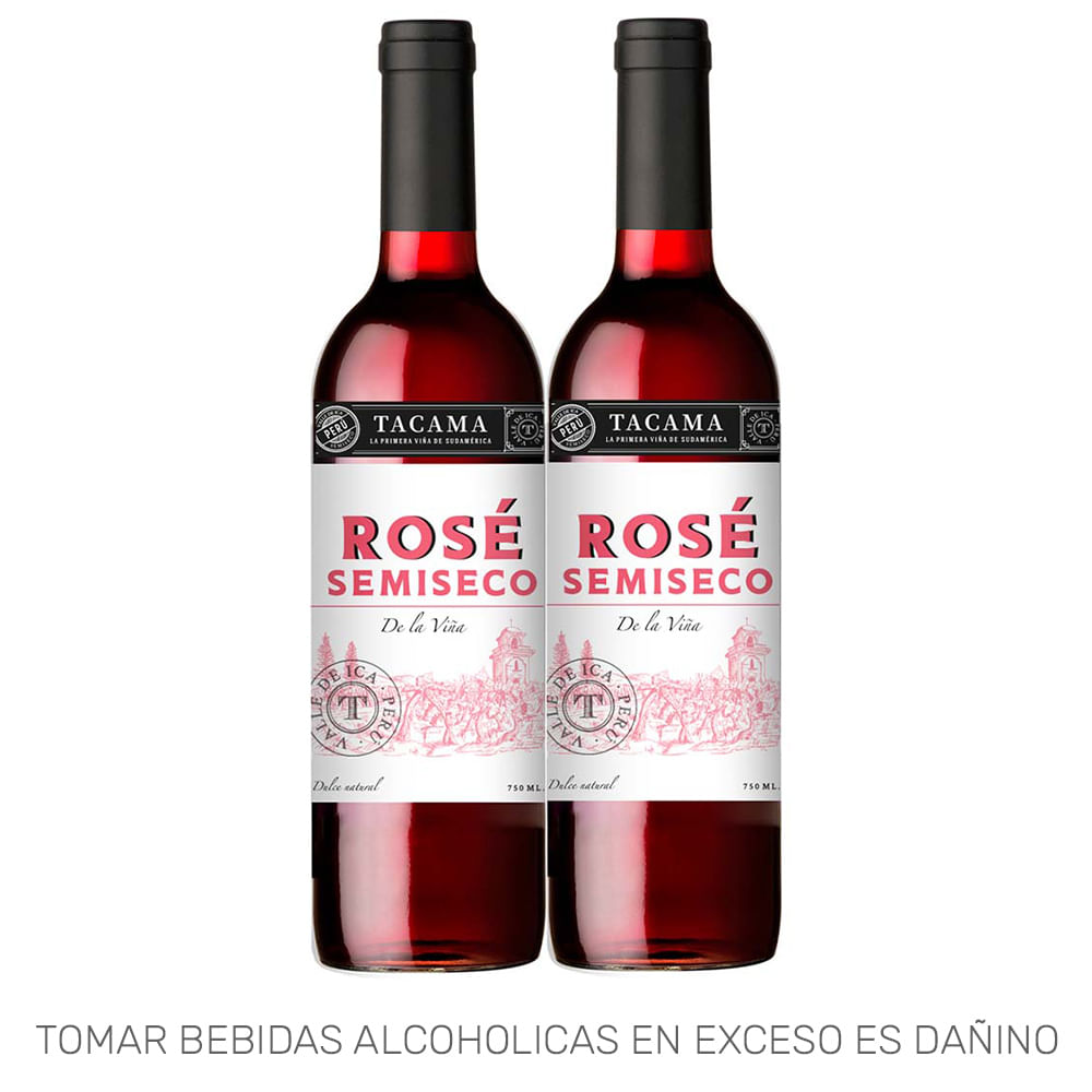 Twopack Vino Rosé Blend Tacama Semiseco Botella 750ml