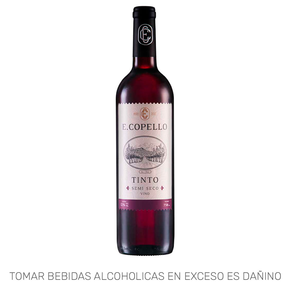 Vino Tinto E. COPELLO Tinto Semi Seco Botella 750ml