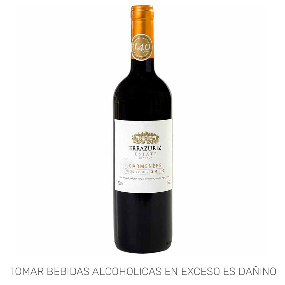 Vino Tinto ERRAZURIZ Estate Series Carmenere Reserva Botella 750ml