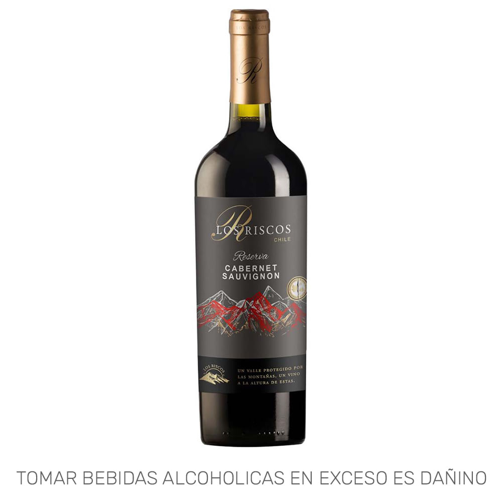 Vino Tinto LOS RISCOS Reserva Cabernet Sauvignon Botella 750ml
