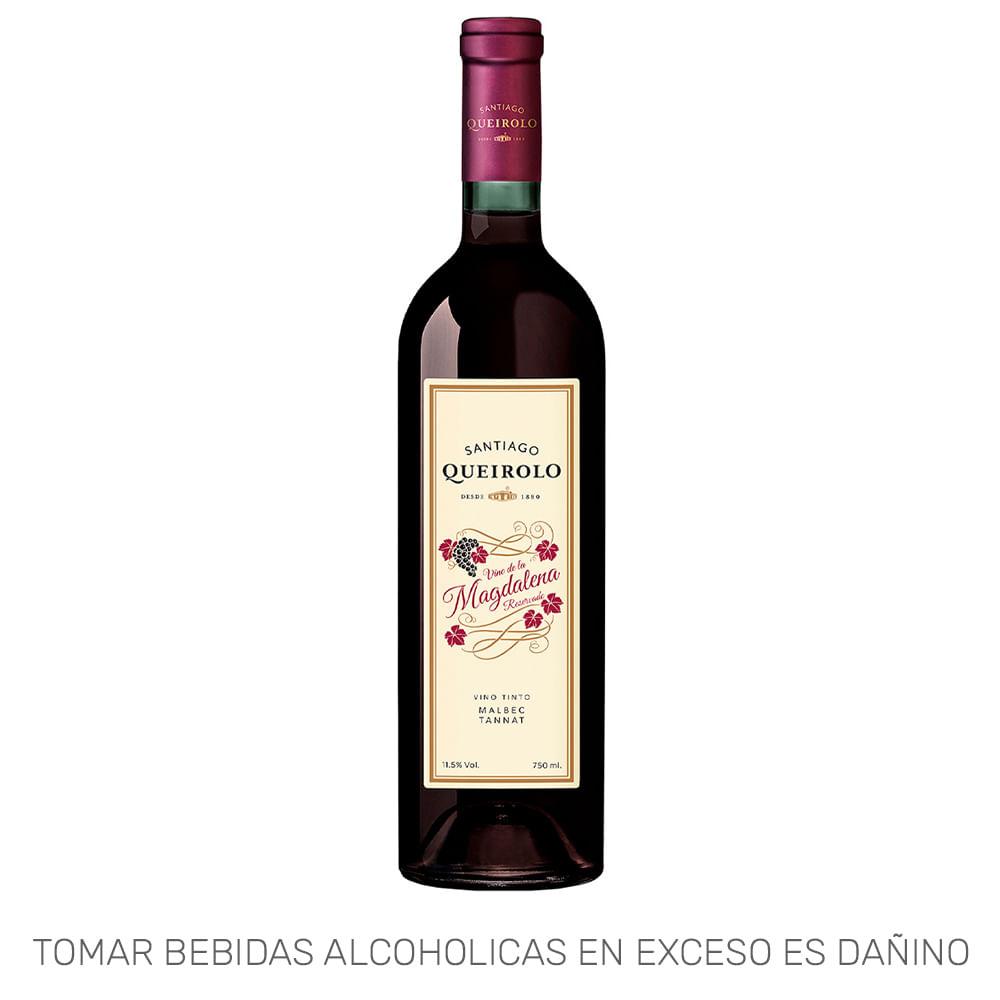 Vino Tinto SANTIAGO QUEIROLO Magdalena  Botella 750ml