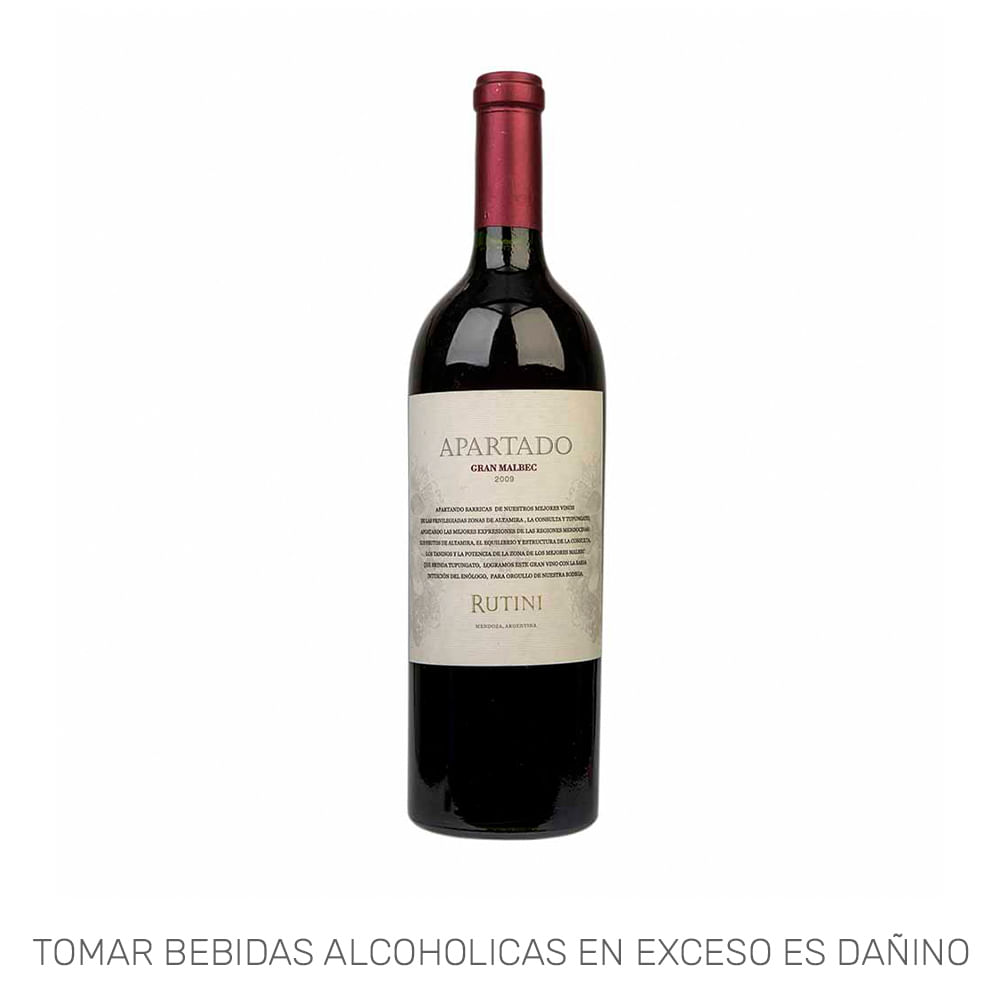 Vino Tinto RUTINI Apartado Gran Malbec Botella 750ml