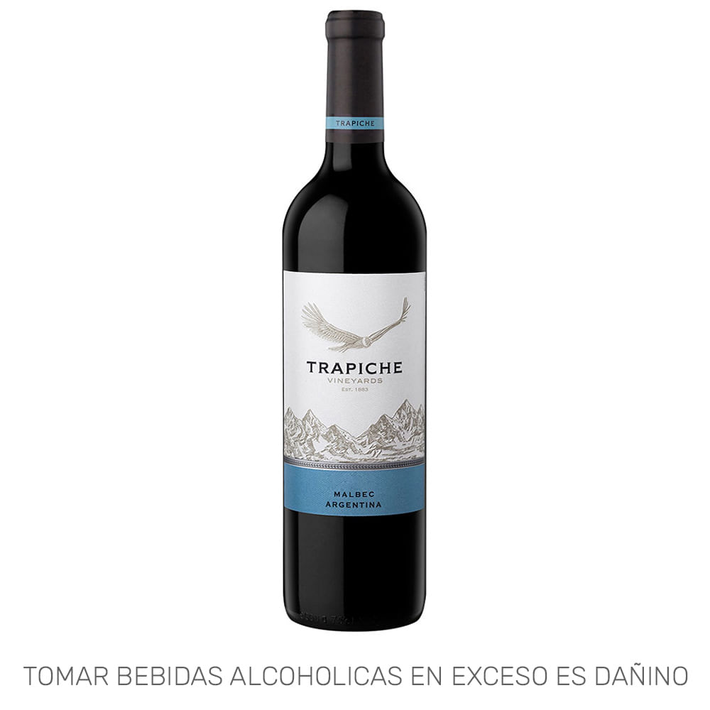 Vino Tinto TRAPICHE Vineyards Malbec Botella 750ml