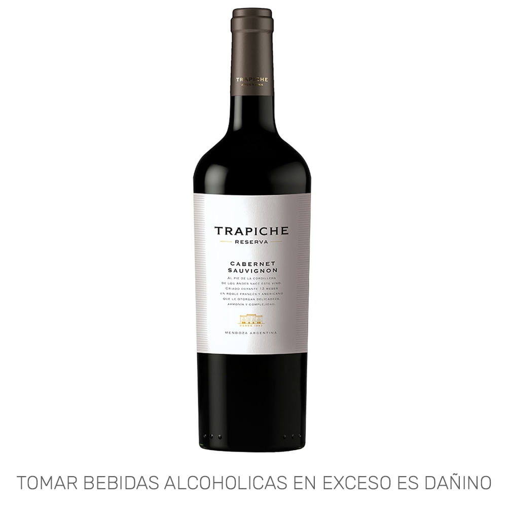 Vino Tinto TRAPICHE Cabernet Sauvignon Reserva Botella 750 ml