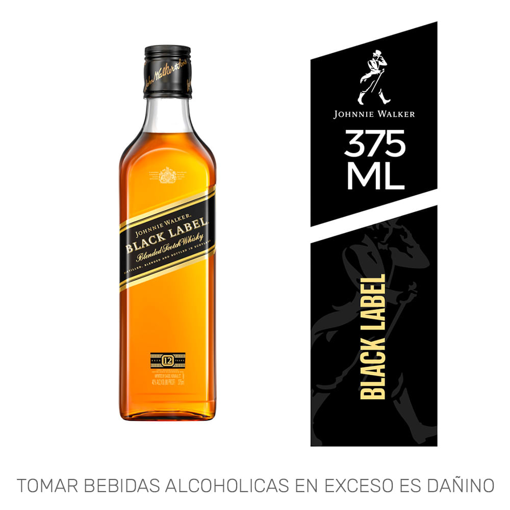 Whisky JOHNNIE WALKER Black Label Botella 375ml