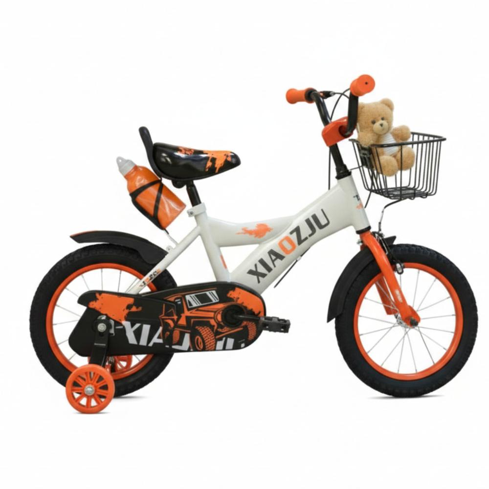 Bicicleta de Equilibrio para Niños y Niñas Pedales Aro 14 Naranja