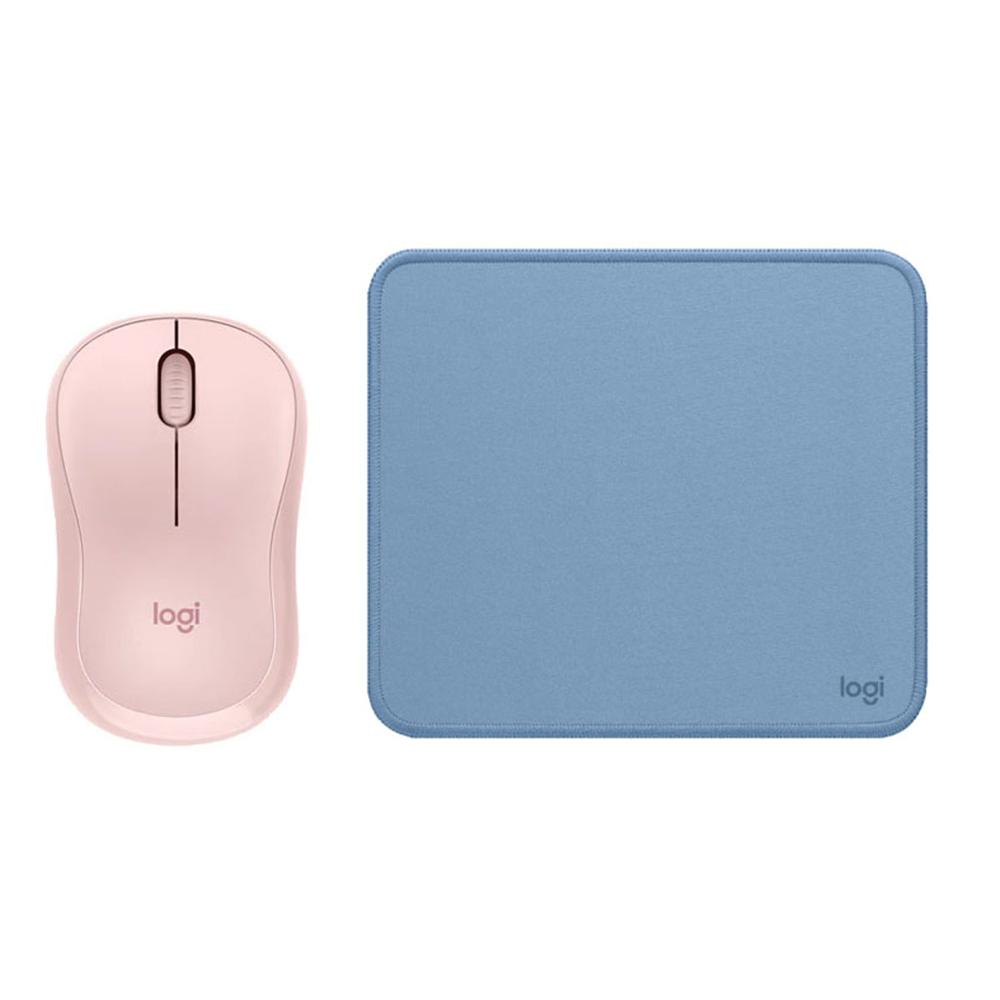 KIT LOGITECH MOUSE M240 ROSADO PAD MOUSE 20X23 AZUL
