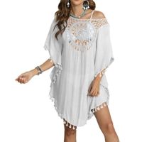 Salida de playa Yulissa Blanco con acabado elegante Talla ML