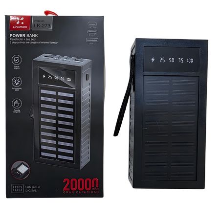 Batería Portátil 20000mah Con Múltiples Salidas y Entradas