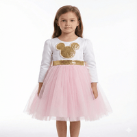 Vestido Minnie Mouse para niñas manga larga
