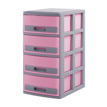 Cómoda Organizadora Polinplast Gris Rosado #4