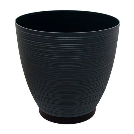 Macetero Circular Pica Rustik Grande Grafito de Polietileno