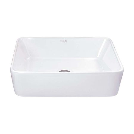 Ovalín de Loza Trebol Modelo Samoa Rectangular Blanco 45cm