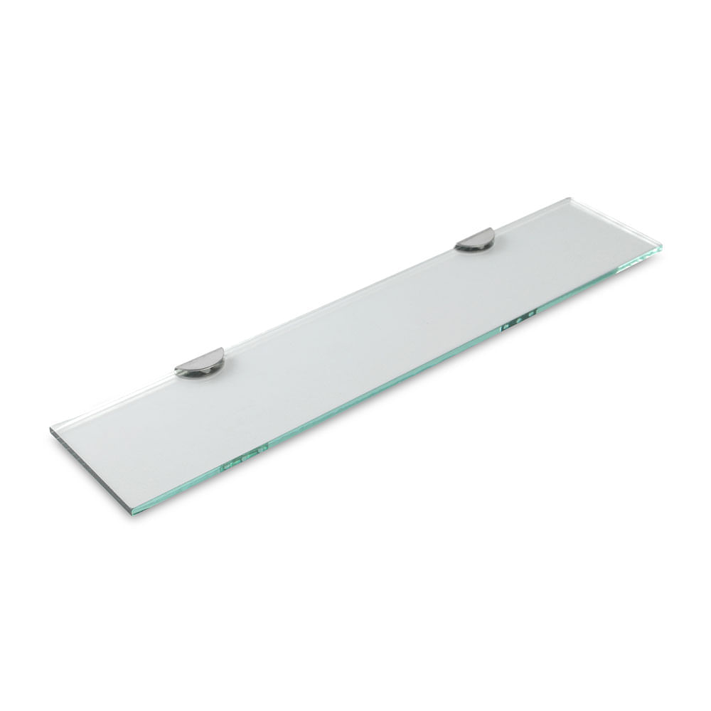 Repisa para baño con vidrio transparente 40 x 0.8 cm Zaga