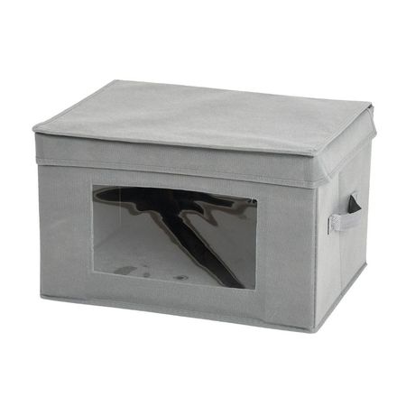 Caja Organizadora de Tela con Tapa Gris Orange
