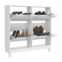 Zapatera Movelbento 4 Puertas Blanco de MDP 96x93x17cm