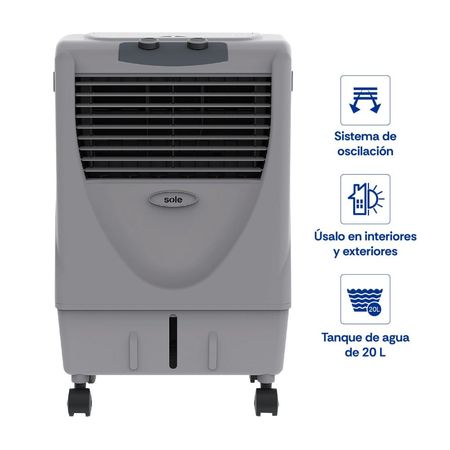 Enfriador de Aire Rapifresco Sole Ultra Cool Gris de 20L