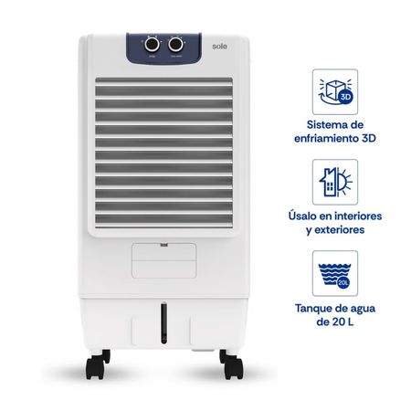 Ventilador Sole Ultra Cool Pro Blanco de 20L