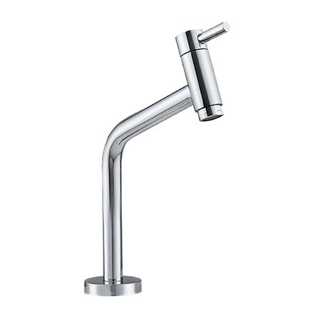 Llave de Lavatorio Bronce Vainsa Minimalista Lever Baja Plata Cromada