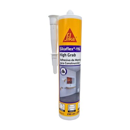 Adhesivo para construcción Sikaflex-116 blanco 290ml - Alta Adherencia de objetos pesados