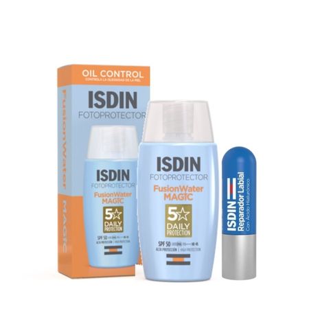 Set Tratamiento Facial Isdin Duo Proteccion Labios Fusion Water + Labial Reparador Set Tratamiento Facial Isdin Duo Proteccion Labios Fusion Water y Labial Reparador