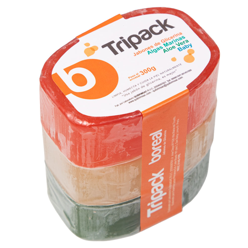 Jabón de Tocador BOREAL Glicerina Varios Paquete 3un