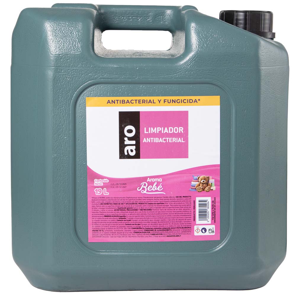 Limpiador Antibacterial ARO Bebé Bidón 19L