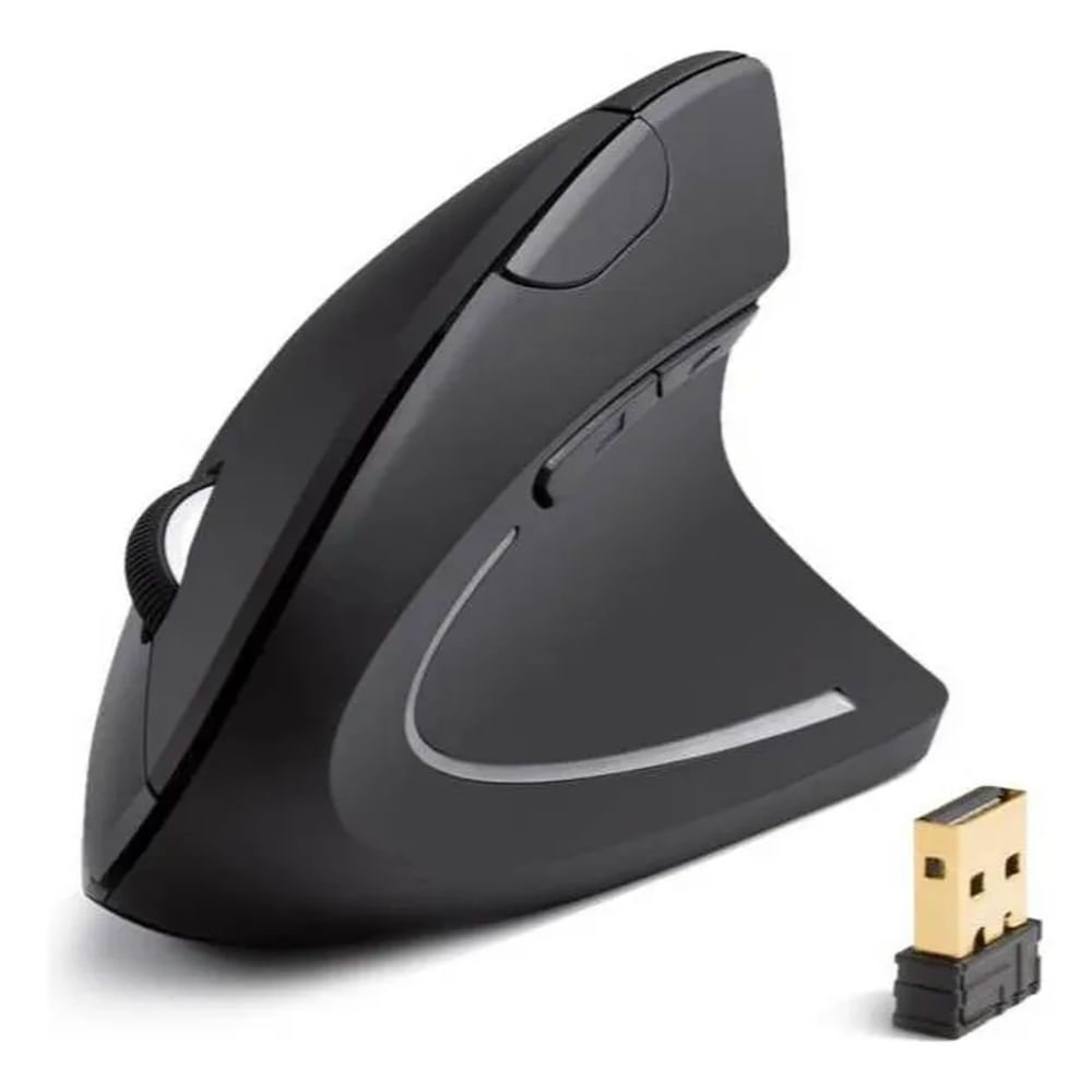 Mouse Ergonómico Vertical Inalámbrico Color Negro