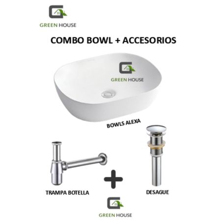 LAVAMANOS BOWL PARA SOBREPONER ALEXA BLANCO  ACCESORIOS