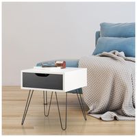 Velador Minimalista Luna Ventitas Home Blanco y Negro