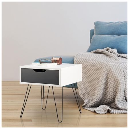 Velador Minimalista Luna Ventitas Home Blanco y Negro