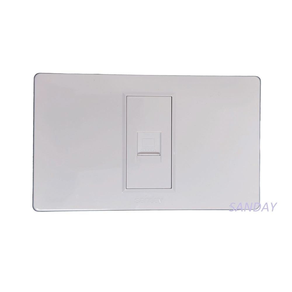 TOMA DATOS RJ45 CAT 6 PLACA BLANCA Y DADO BLANCO SANDAY