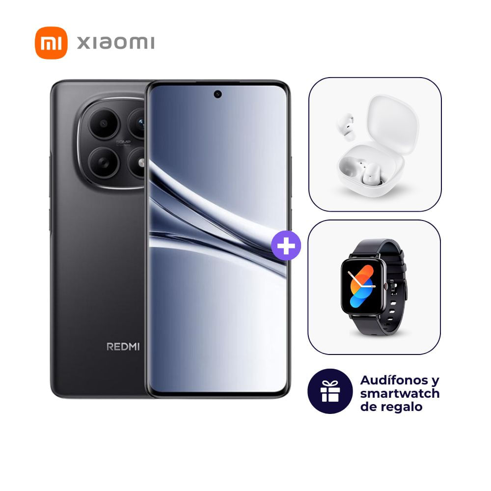 Xiaomi Redmi Note 15 4G 128GB 6GB Ram Negro + Smartwatch + Audífonos