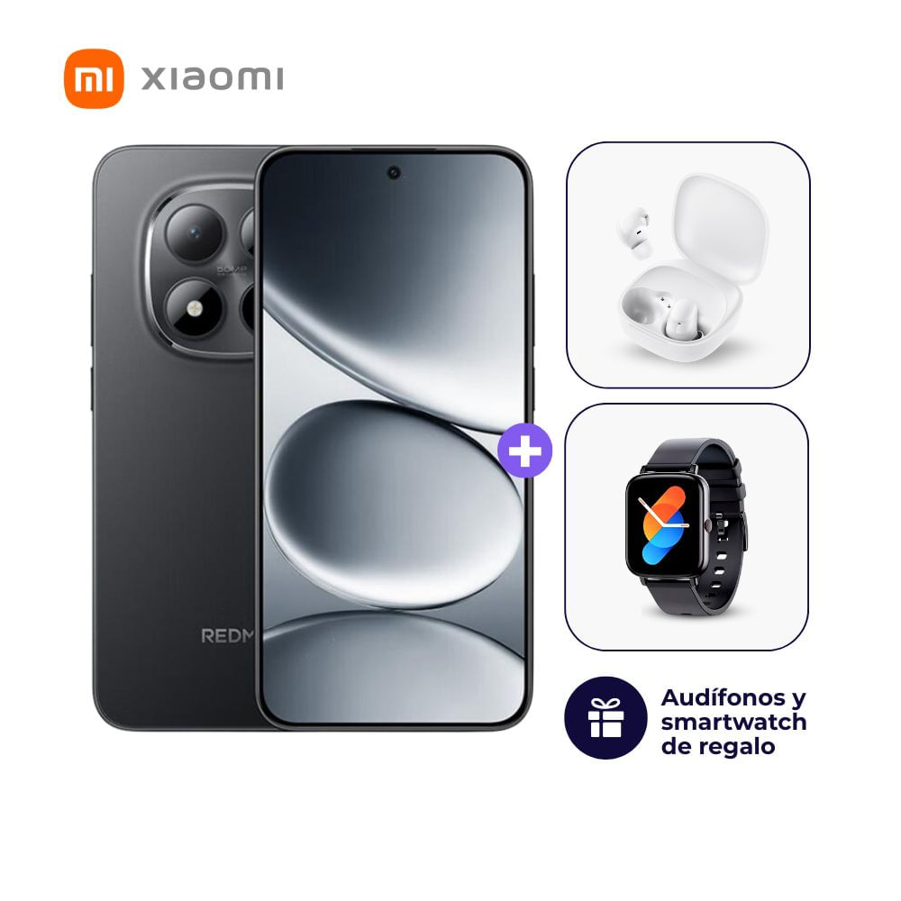 Xiaomi Redmi Note 15 Pro 5G 256GB 8GB Ram Negro + Smartwatch + Audífonos