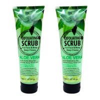 PACK 2 EXFOLIANTE FACIAL Y CORPORAL ALOE VERA 320ML WOKALI