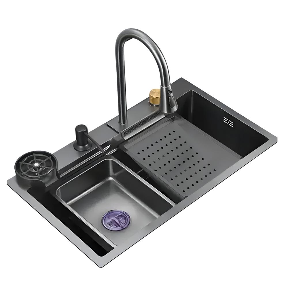 Lavadero de Cocina Multifuncional Premium Cromado Alfa AFL-554