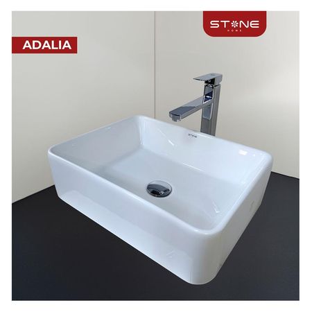 Bowl Rectangular Adalia Blanco - Stone