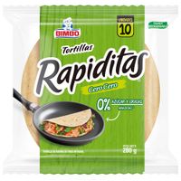 Tortillas BIMBO Rapiditas Cero Cero Bolsa 10un