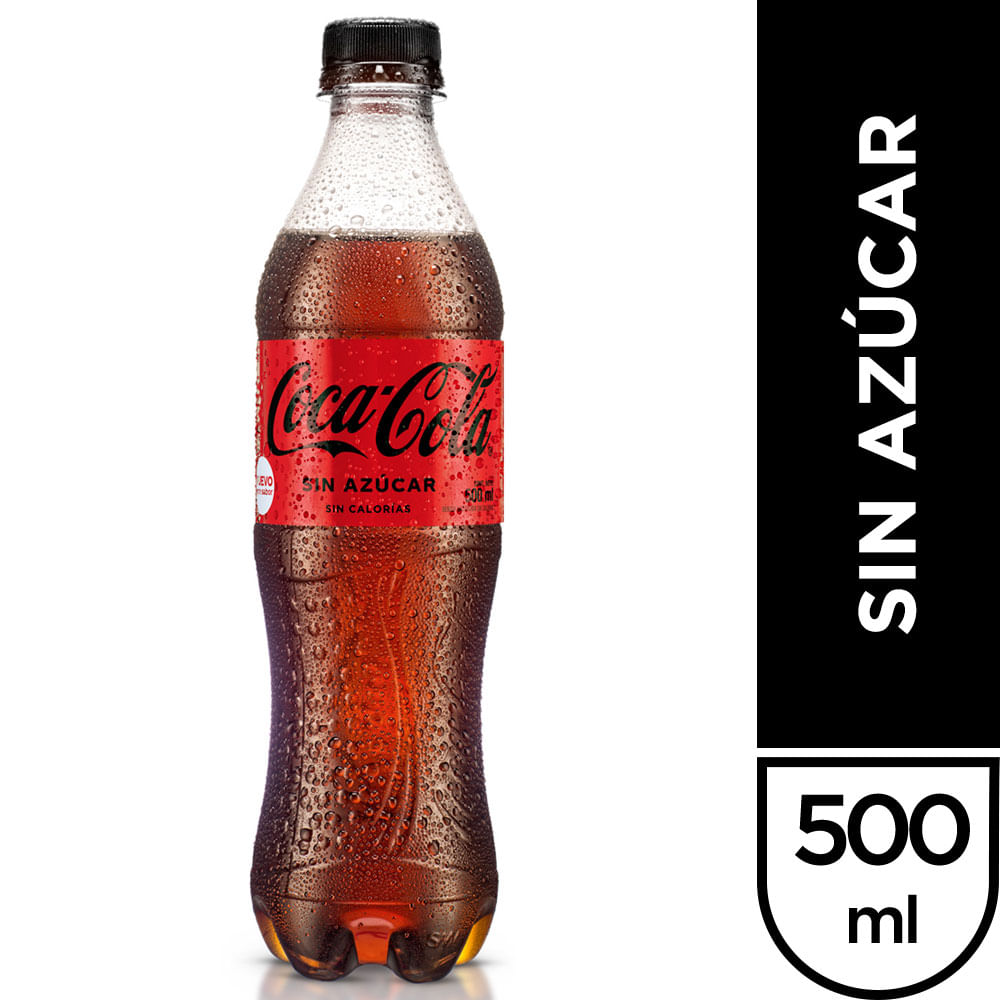 Gaseosa COCA COLA sin Azúcar Botella 500ml