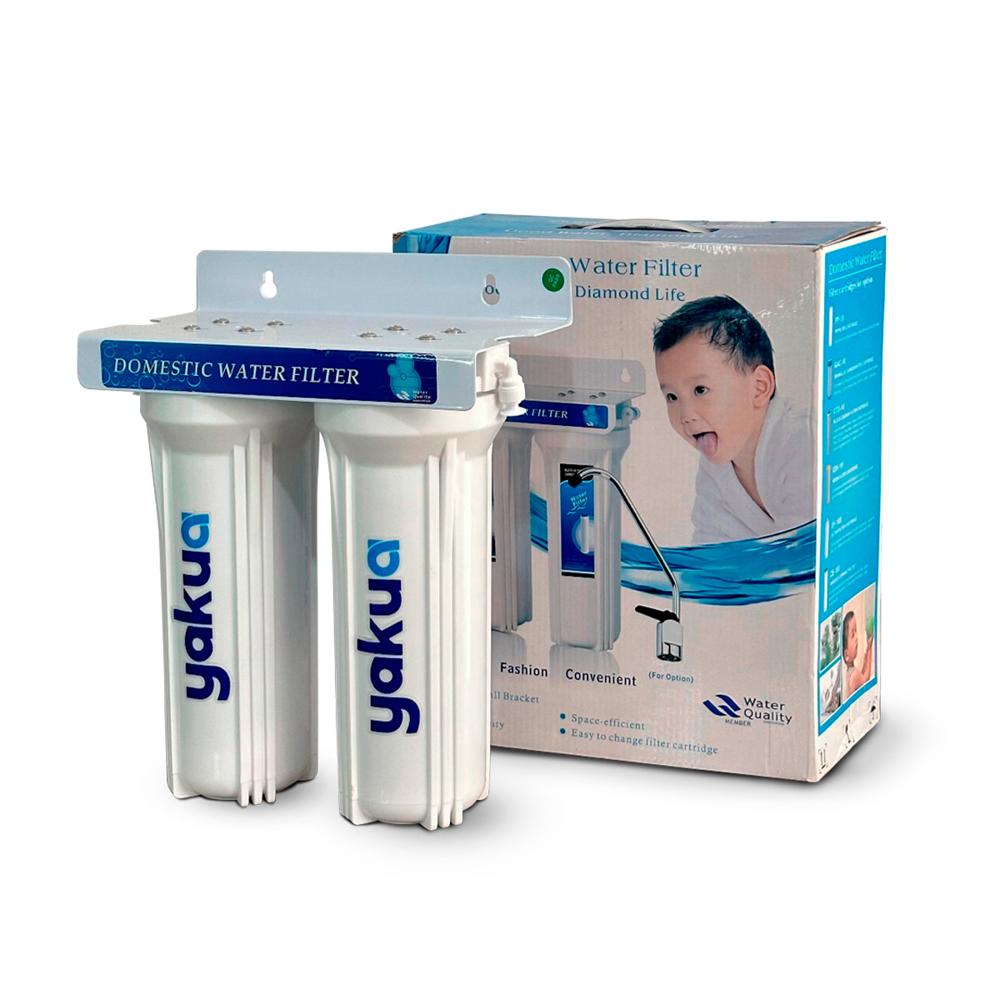 Purificador de agua doble etapa US-2 Yakua bajo el lavadero