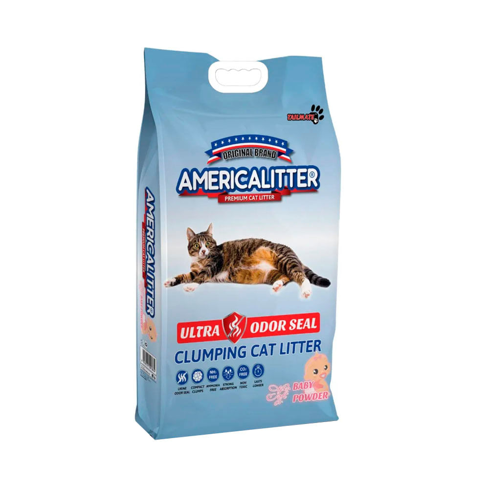 Arena America Litter Ultra Odor Seal Talco de bebé 7 Kg