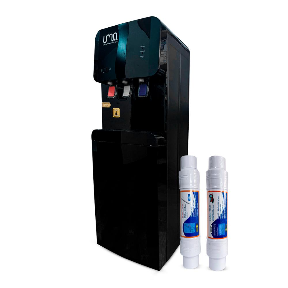 Dispensador de agua con filtros pedestal Uma UltraBlack