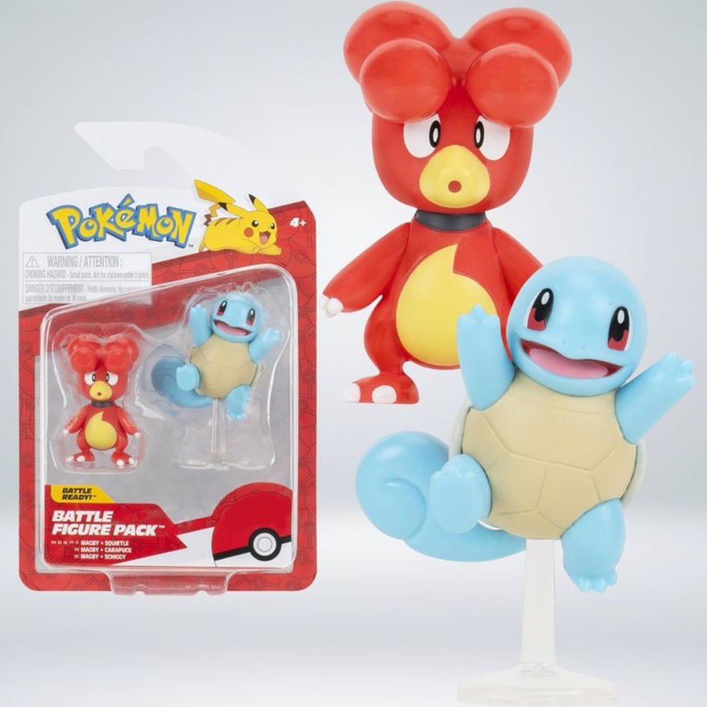 Jazwares Pokémon Battle Figure - Magby + Squirtle 2in Figures main image 0