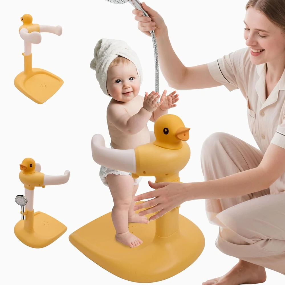 SOPORTE DE BAÑO DE PIES PARA BEBE  AMARILLO - PATITO