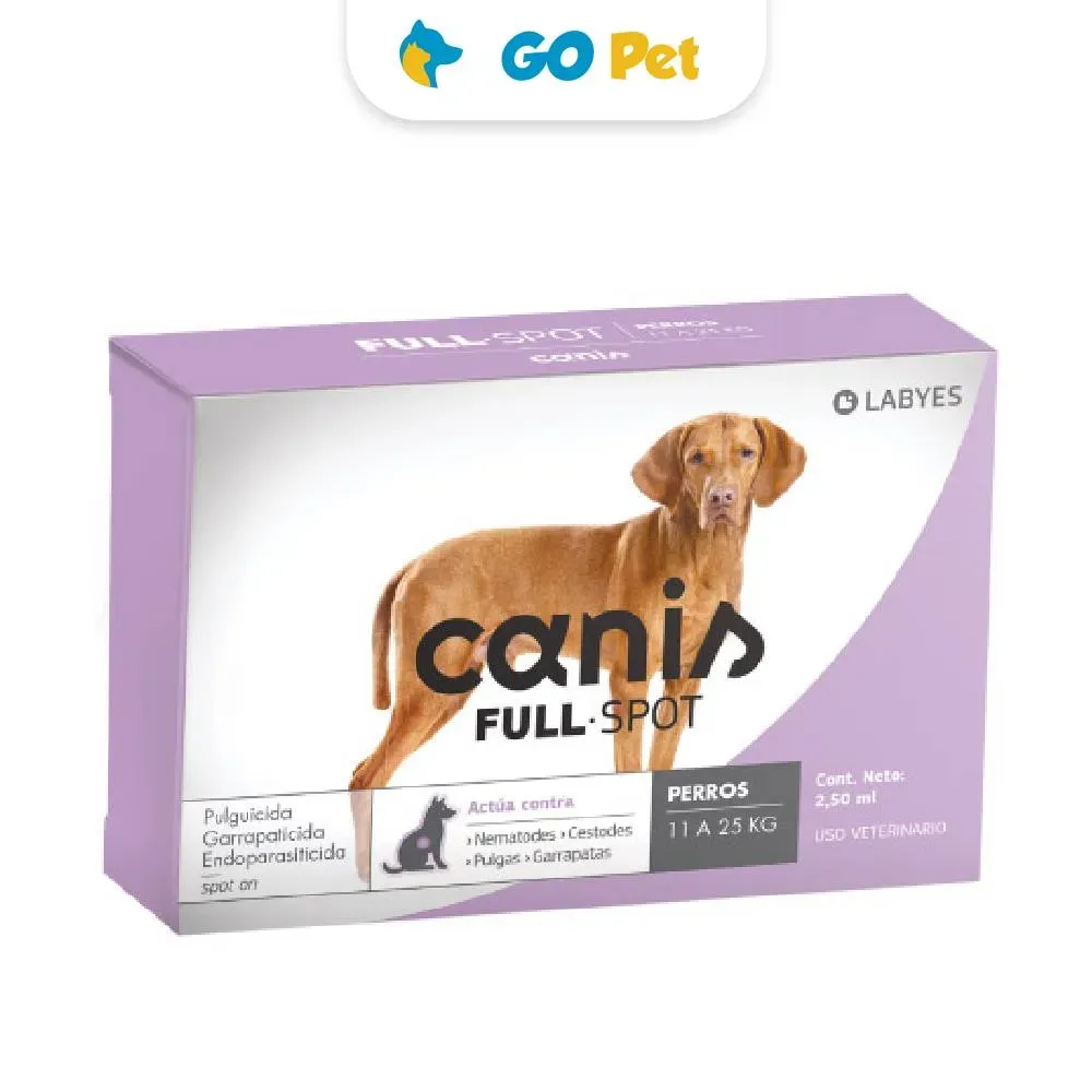 Canis Full Spot Perros 11 a 25 kg Antipulgas y Antiparasitario
