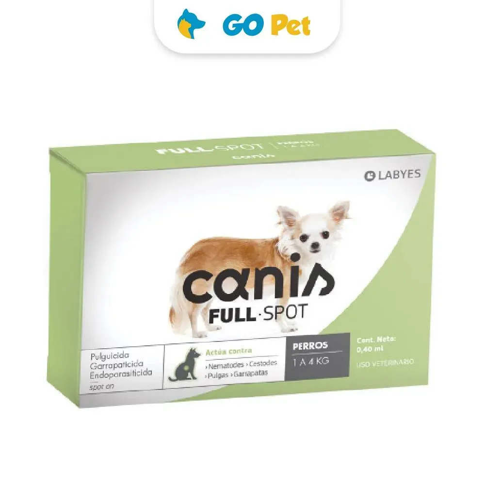 Canis Full Spot Perros 1 a 4 kg  Antipulgas y Antiparasitario