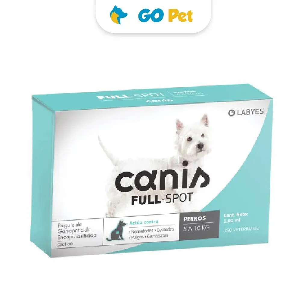 Canis Full Spot Perros 5 a 10 kg Antipulgas y Antiparasitario