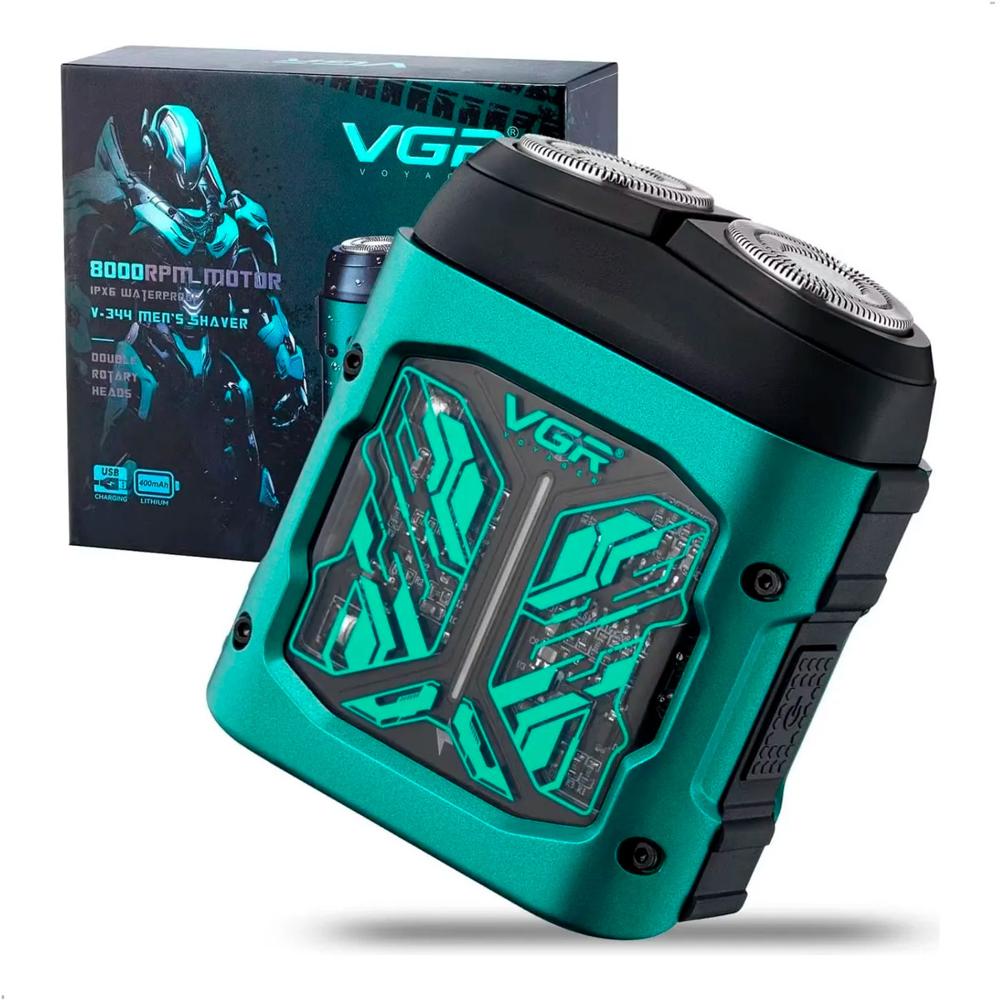 Afeitadora Eléctrica Vgr V-344 Rotativa Profesional Usb-c